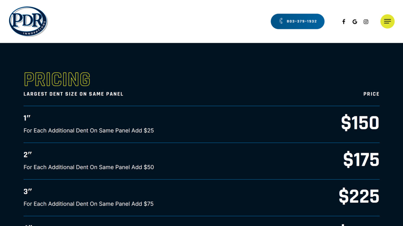 pdr_innovations_website_pricing PDR Innovations